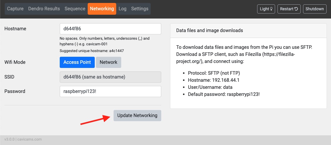 Update networking after setting a unique name