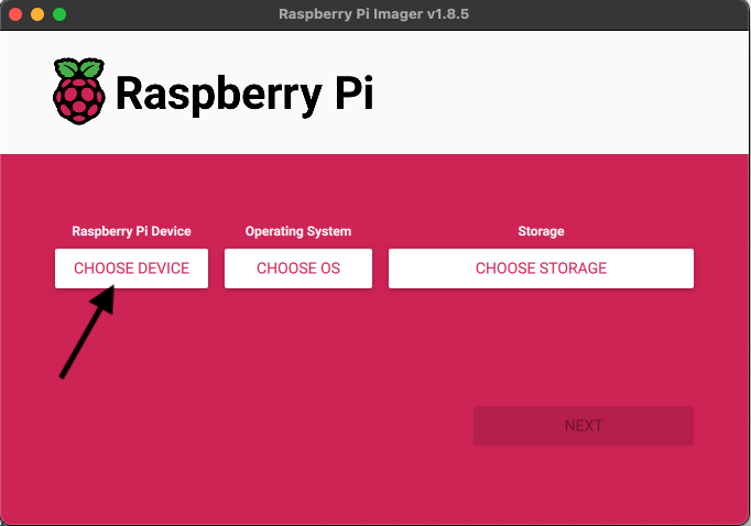 Select raspberry pi version